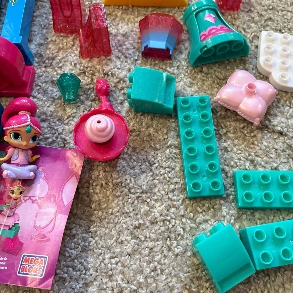 Shimmer and Shine Building Set Megabloks Nickelodeon Blocks Toys Pink Blue
